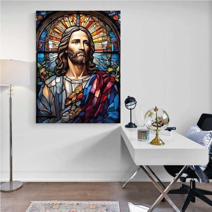 Cuadro Metálico Cristo Vitral